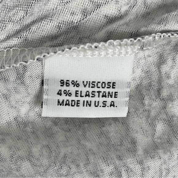 Bryn Walker Top Medium Silver Metallic Print Asymmetrical Hem Shirt Tunic - Picture 11 of 11